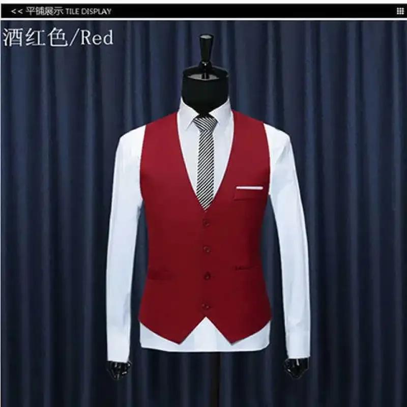 Men's Casual Business Vests Slim Fit Formal Business Vest Large Size Waistcoat for Suit or Tuxedo Wedding Formal Prom 7
