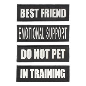 Reflective Dog Patches, 8 Counts/set Hook & Loop Dog Harness Decorative Patch, Emotional Support Dog Patches for in Training Dogs