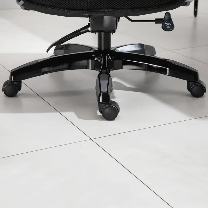Vinsetto Piped PU Leather Padded High-Back Computer Office Gaming Chair Swivel Desk Seat Ergonomic Recliner w/ Armrests Adjustable Seat Height Black 7