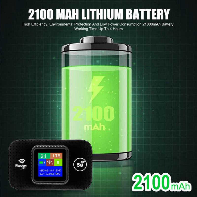 Unlocked 4G LTE LCD Portable Mobile Broadband Wireless WiFi Router MiFi Hotspot 4