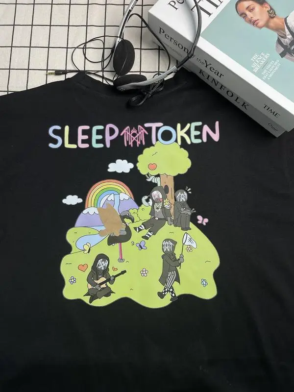 Funny meme Sleep Token flamingo Band Tee, The Even In Arcadia, Concert Tour 2025 Tee Black Classic Menswear