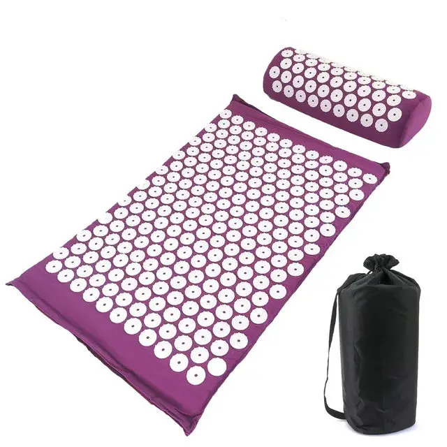 Yoga Massage Pads with Large Touchpoints for Better Neck Back and Foot Massage Household Massage Pillows in Purple Color 1