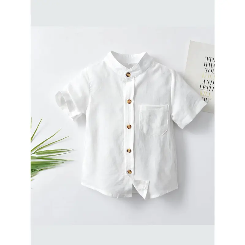 Young Boy Pocket Patched Shirt 0