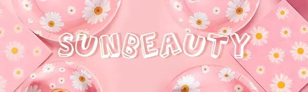 Product Introduction of SUNBEAUTY Little Daisy Party Tableware Set, Pastel Decorations for Baby Showers and Birthdays 0