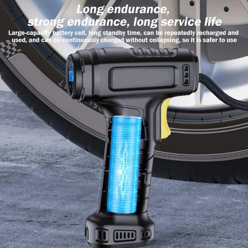 Car Air Pump Compressor Automotive 120W Rechargeable Portable Tire Inflator Equipment Digital Display Pump for Machine 3