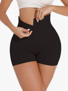 Women's Galentine Day Hook & Eye High Waist Compression Shapewear Shorts, Comfort Breathable High Stretch Tummy Control Shapewear Bottom, Waist Trainer, Lady Shapewear Underwear for Everyday Wear, Womenswear, Tummy Tuck Garment, High Waist Shaper