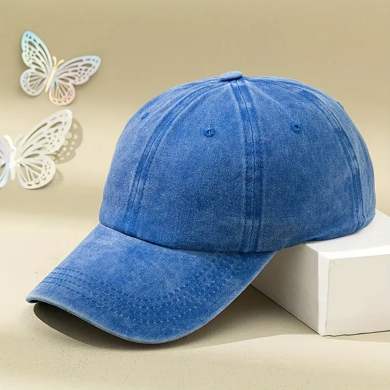 1pc Unisex Retro Baseball Cap, Trendy Versatile Adjustable Peaked Hat, Ideal Choice For Leisure Time And Traveling 3