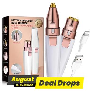 Electric Eyebrow Trimmer, 1 Box Portable 2 in 1 Electric Eyebrow Shaper, Gentle Eyebrow Shaping Tool for Women & Girls, Bikini Shaver for Women, Shaver Trimmer, Rechargeable Shaver, Eyebrow Facial Trimmer, Eyebrow Products， Eyebrow Kit