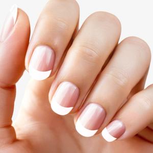 White French Tip Chrome Gels