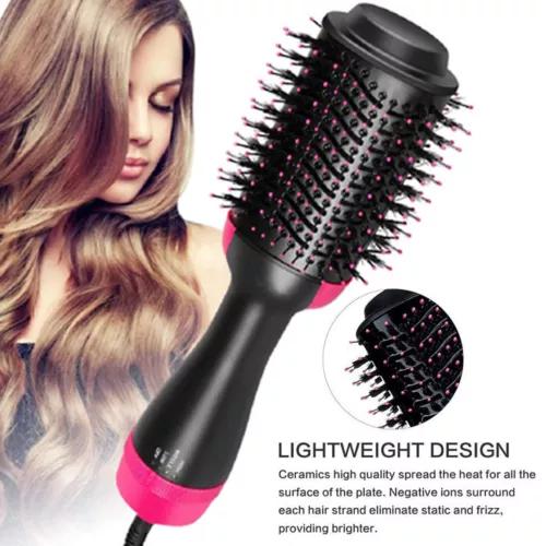 3IN1 Hot Air Brush Electric Hair Dryer Straightener Curler Styler Comb Volumizer with Ceramic Heating Technology 1