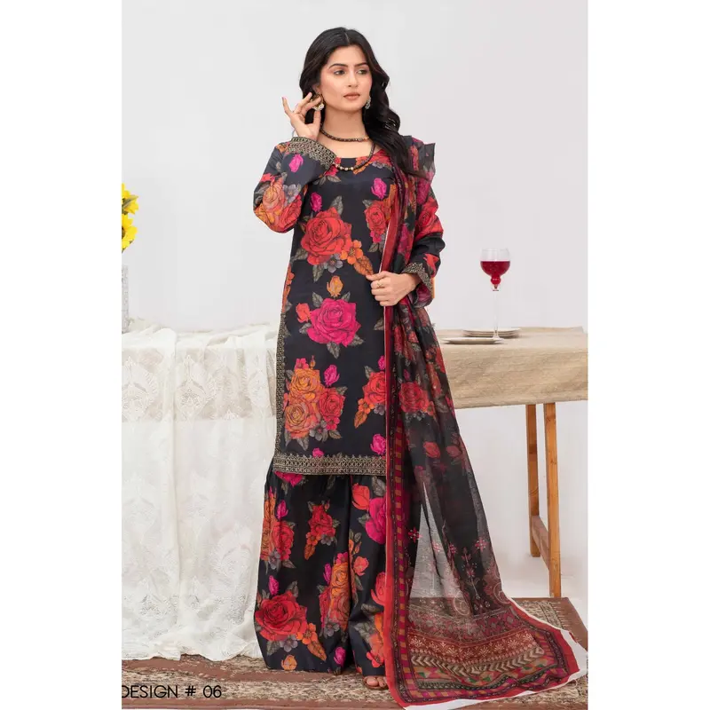 ASHYANA Vol 29 | Embroidered Cotton Shararah 3pc Readymade Traditional Womenswear  | ARI06 0