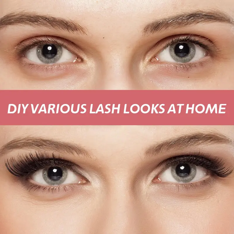 Lash Clusters, 120Pcs DIY lash Extenisons 8-16MM D Curl Fluffy Individual Natural Wispy Lashes Reusable Eyelash Extension at Home (Fluffy) 4