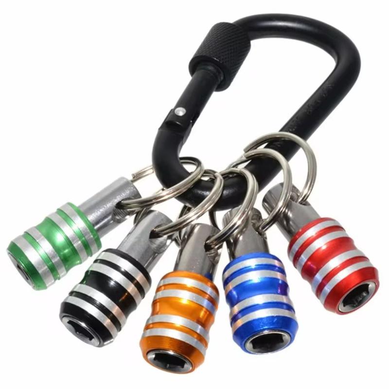 Key Chain Hex Quick Release Bit Holders 1/4 Inch easy change holders 6pcs 0