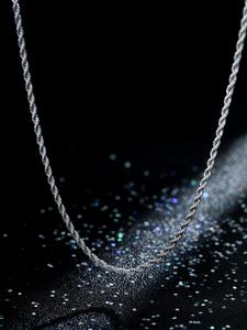 Men's Stainless Steel Twist Design Chain Necklace, 2024 New Style Fashion Jewelry for Party, Daily Clothing Decor, Trendy All-match & Exquisite Jewelry for Birthday Gift