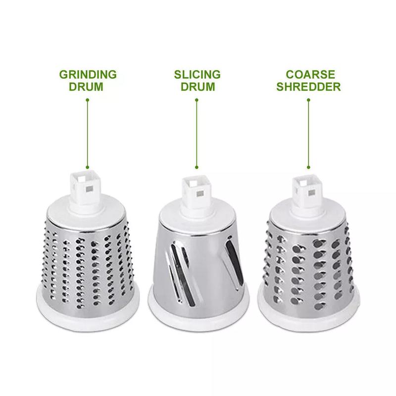 3 in 1 Rotary Food Slicer Chopper Cheese Grater Fruit Vegetable Shredder Cutter for Kitchen Utensils 6