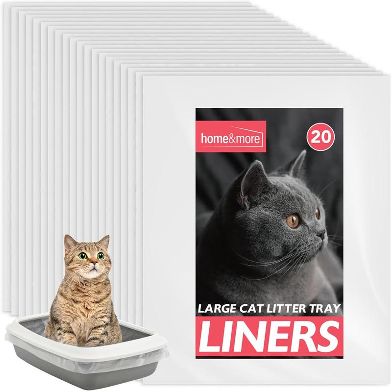 20pk Extra Large Cat Litter Tray Liners, 56x70cm, Leak Proof, Tear-Resistant, Easy Cleanup, Fit to Small to Large Tray  (PACK SIZE: 20 liners ( 2 x 10pk)) 0