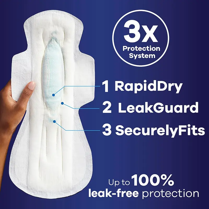 Always Maxi Feminine Pads for Women, Size 5 Extra Heavy Overnight Absorbency, with Wings, Unscented, Pack of 20 Comfort 1