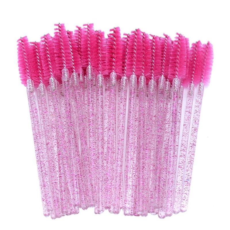 Product Introduction of 50pcs Disposable Eyelash & Eyebrow Brush Tools, Glitter Crystal Design Eyelashes Brushes Comb, Daily Makeup Tools, Professional for Women, Eyelashes Makeup Tools, Back To School Essentials, Birthday Box for Girl, Holiday Essentials, Valentine's Day Gift 7