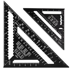 7 Inch/12 Inch Rafter Square, Carpenter Measuring Layout Tool, Aluminum Alloy Triangle Ruler Protractor for Woodworking and Carpentry
