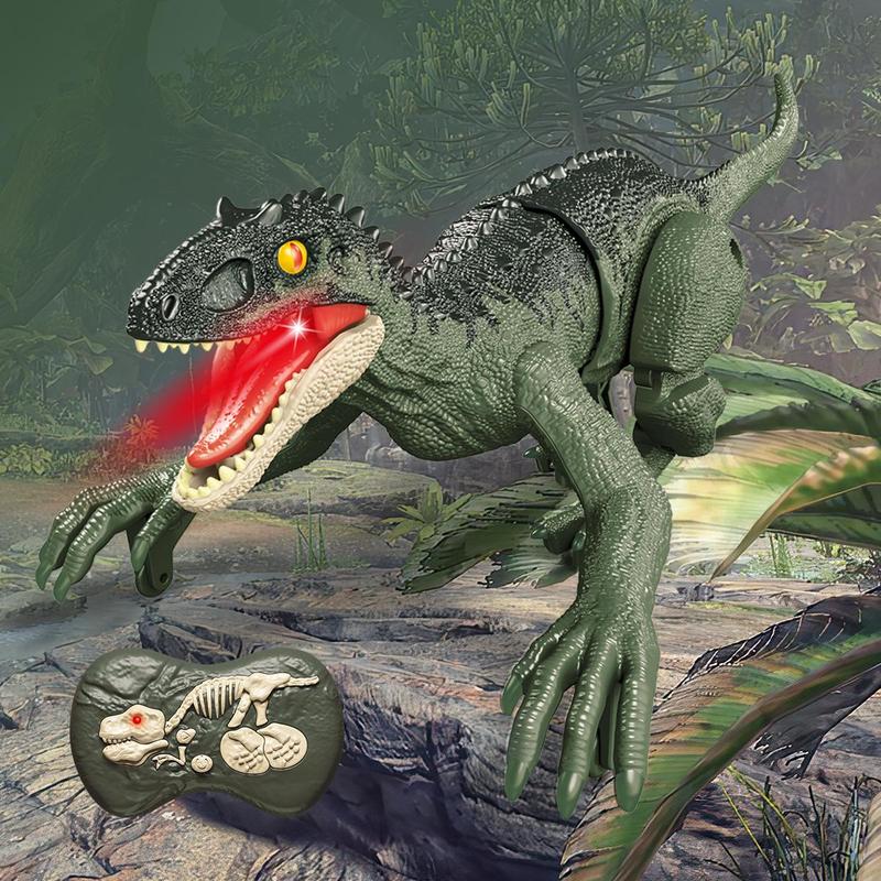 2.4g Remote Control Dinosaur Toy, Realistic Walking Action Velociraptor ...