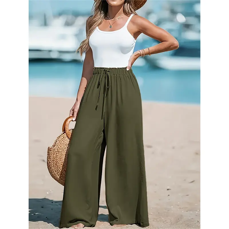 High-waisted Wide-leg Comfortable and Breathable Loose Pants for Women's Casual Fashion 4