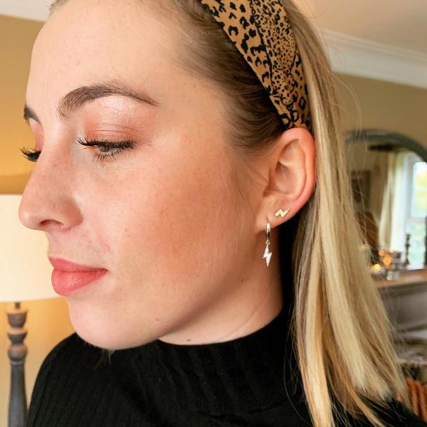 Crystal Lightning Bolt Earrings 2