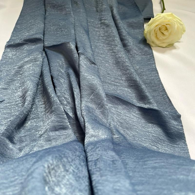 Soft Sky Blue Velour Women's Hijab - Fashion Accessory 7