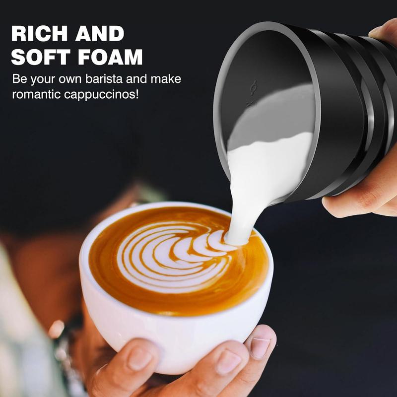 Milk Frother Electric - 4-in-1 Automatic 600ml Milk Foamer for Hot & Cold Drinks 3