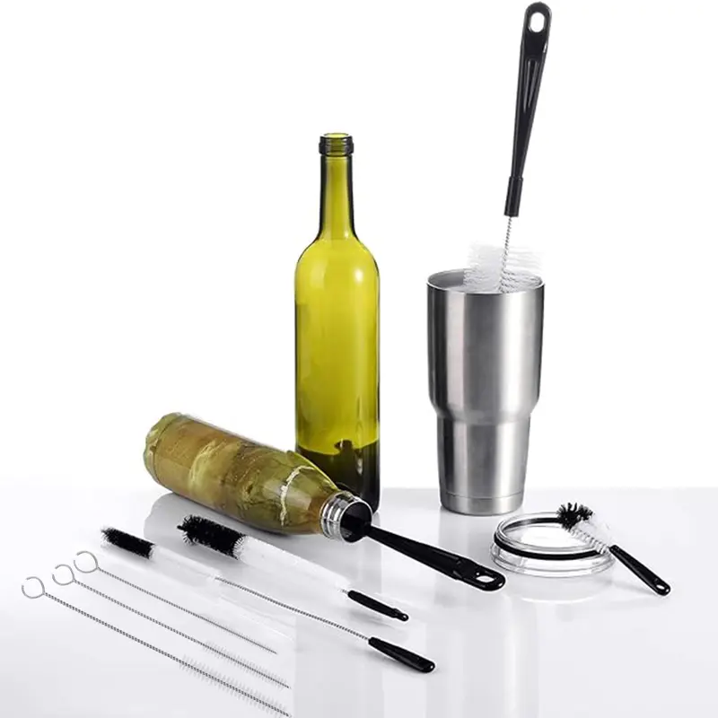8-Pack Bottle Cleaning Brush Set – Long Handle Cleaner with Straw Brush & Kettle Lid Brush for Reusable Bottles & Cups 3