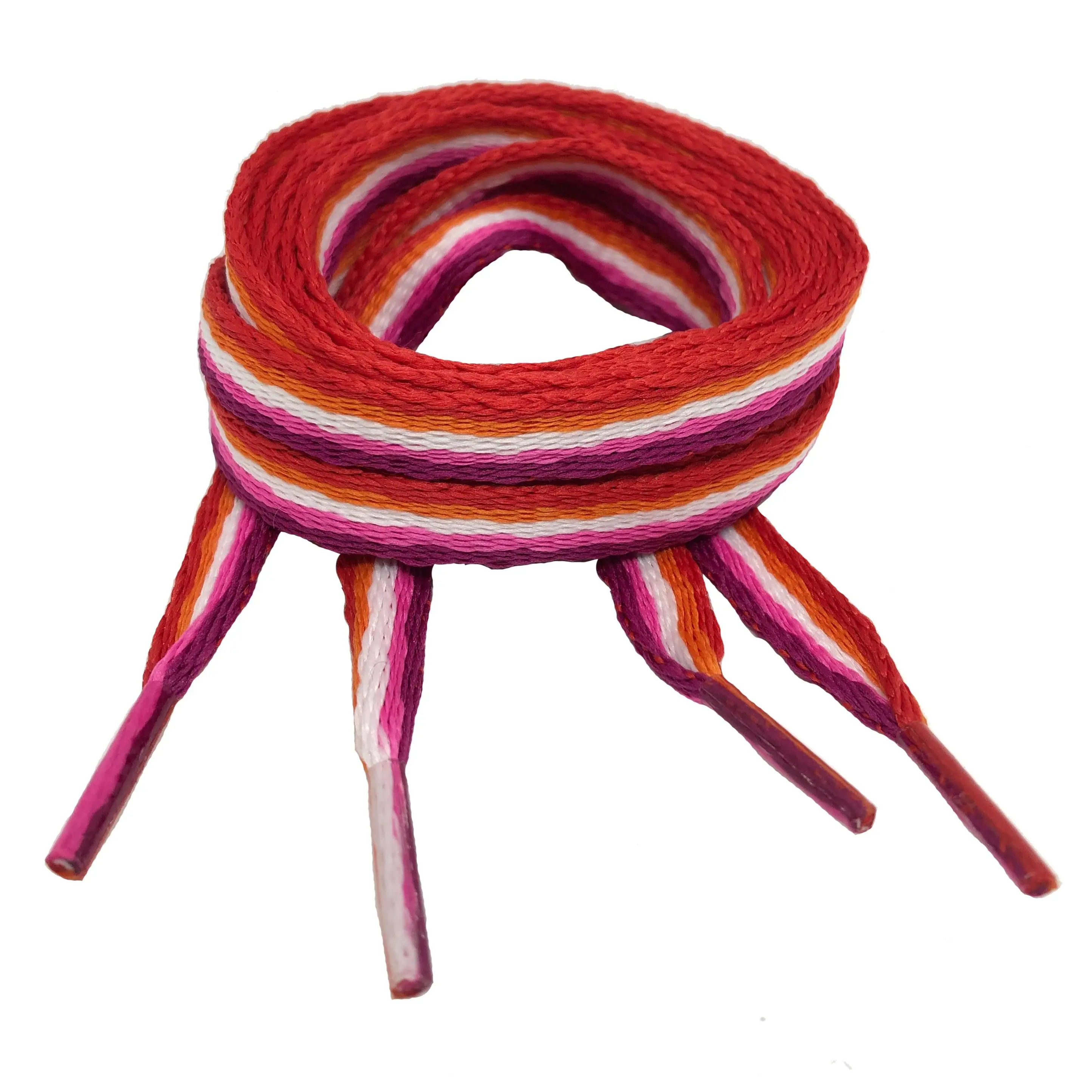 Flat Lesbian Pride Shoelaces - 10mm wide
