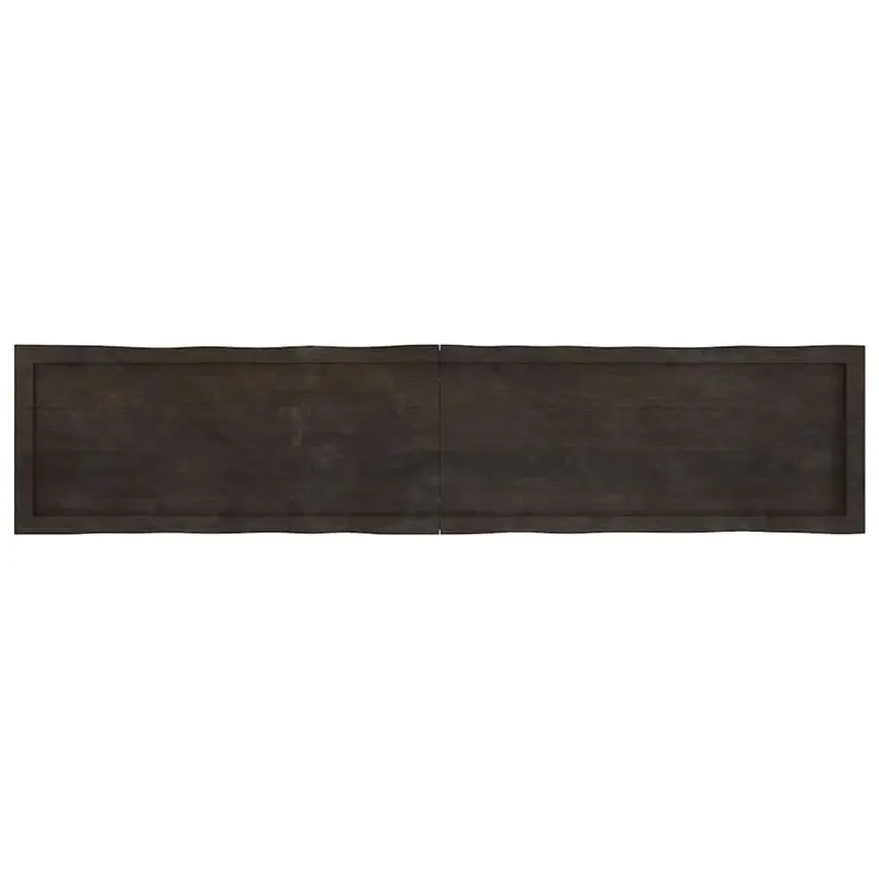Table Top Dark Brown 180x40x(2-6) cm Treated Solid Wood Live Edge 2