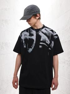 Men's Graphic Print Short Sleeve Tee, Loose Casual Fashion T-shirt for Summer, Men's Top for Daily Wear