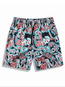 Men's Regular Fit Shorts, Casual Comfy Breathable Swim Shorts for Summer, Men's Swimwear for Beach Vacation