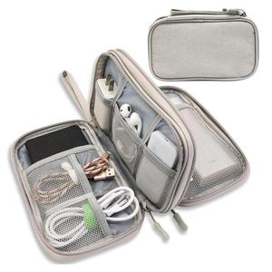 Portable Cable Storage Bag, 1 Count Double Layer Makeup Storage Box, Headphone Bag, Waterproof Fixed Storage Container for Outdoor Travel, Audio, Earphones, Earphone Protective Case