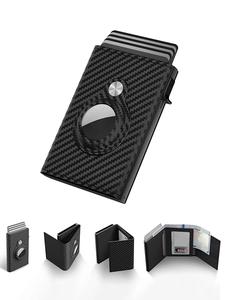 Men's Summer 2024 Plaid Pattern RFLD Blocking Card Holder, Business Style Portable Fashionable Card Holder For Men For Daily Used, Multifunctional Wallet with Cash Slots for Bills