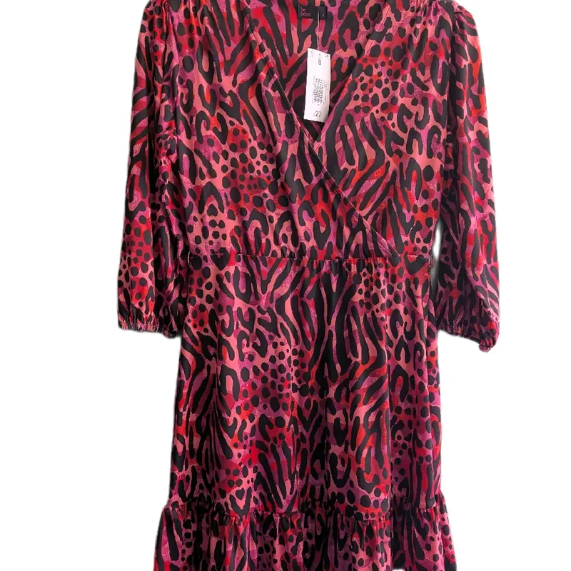 [HOE] PRETTY FIT & FLARE SKATER DRESS IN COLOURFUL ANIMAL PRINT 6-14 Womenswear Comfort Summer 4