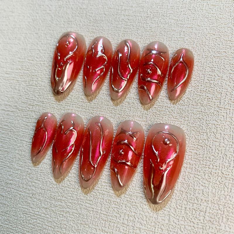 DarkNailz Y2K Pink Press On Nails For Women 2
