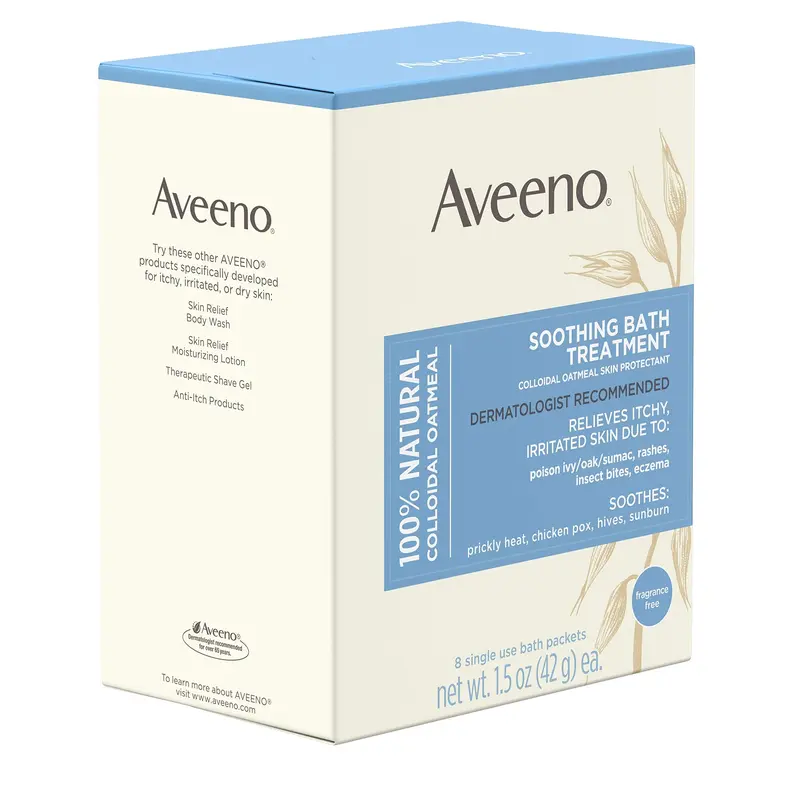 Aveeno Soothing Bath Treatment For Itchy, Irritated Skin, 8 Count 7