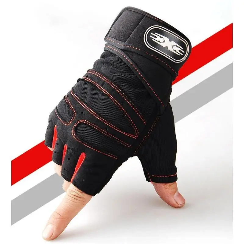Gym Gloves for Men Women Fitness Weight Lifting Wristband Gloves Body Building Training Sports Exercise Cycling Glove Shockproof 6