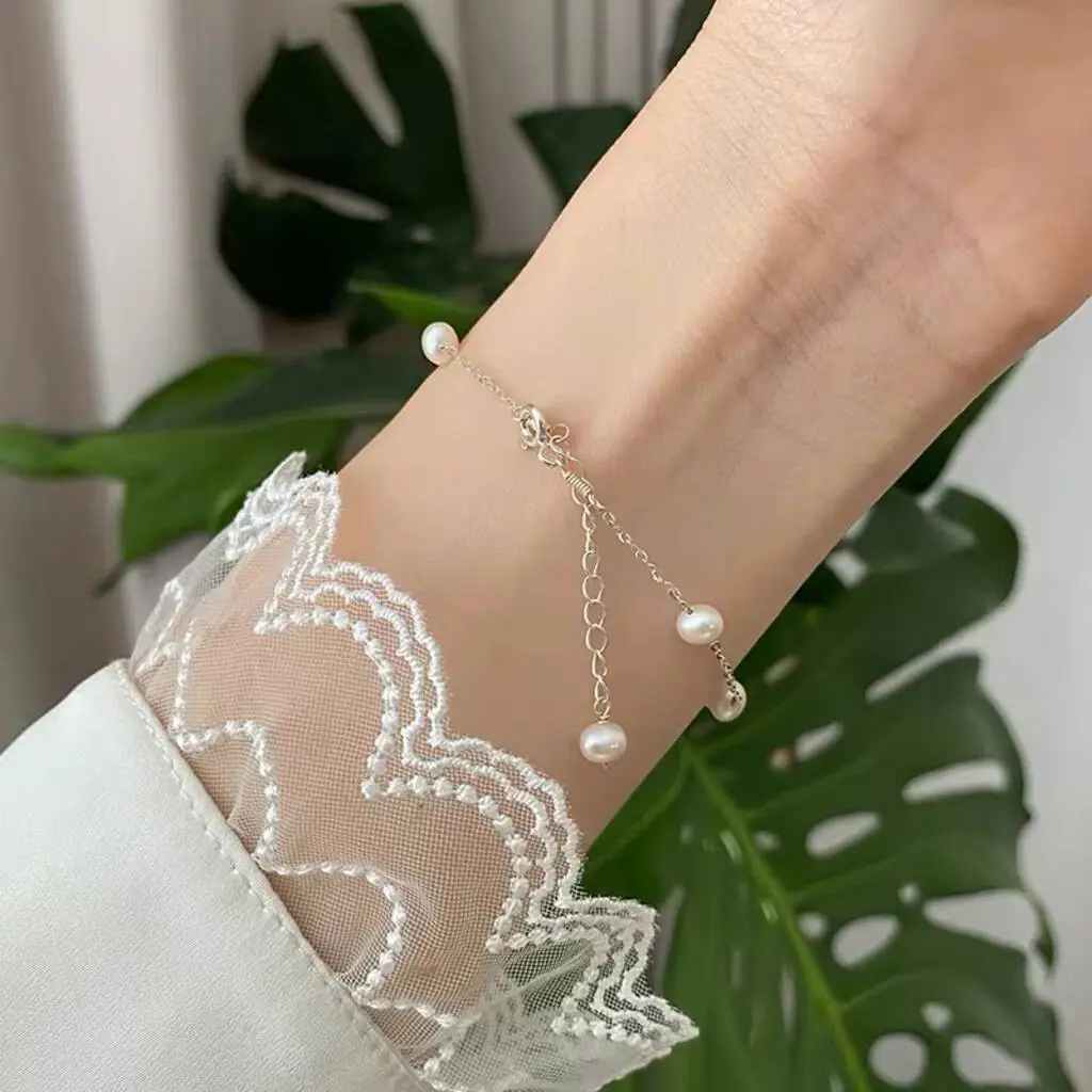 Zenaya Ivory Silver Pearl Sea Oyster Charm Gift Bracelet for Women