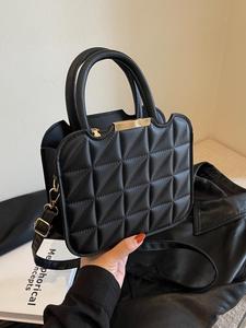 Women's Elegant Quilted Pu Leather Handbag As Gift, Square Solid Color Shoulder Bag for Women, Fashionable All-match Handbag for Daily Use Gift for Mom Mother's Day Gift