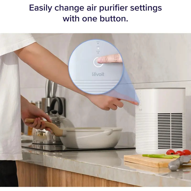 2025NEW-LEVOIT Air Purifier for Home Bedroom, Dual HEPA Filters with Aromatherapy Diffuser, Quiet Sleep Mode, Air Cleaner for Smoke, Allergies, Pet Dander, 100% Ozone Free, Air Frenshener, LV-H128, Gray 6