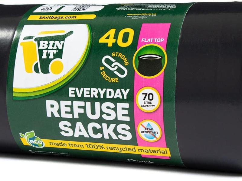 Set of 40 Everyday 70L Strong & Secure Refuse Sacks Tear Resistant Bin Bags 4