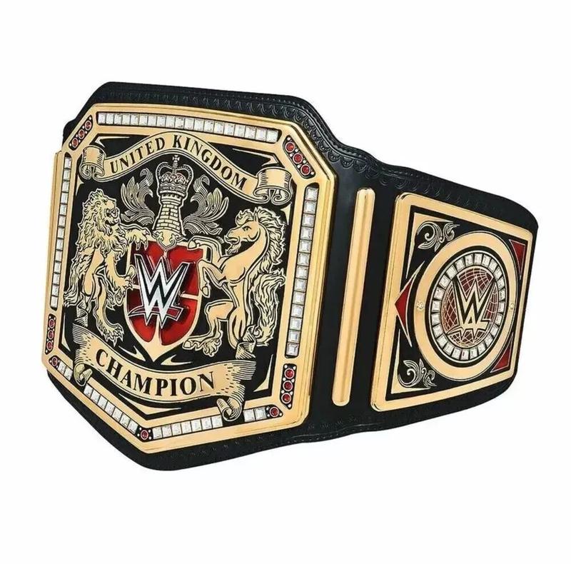 WWE World Championship Wrestling UK Replica Title Belt – 2mm/4mm Brass Metal Plates | Ultimate Collectible for Wrestling Fans & Enthusiasts 3