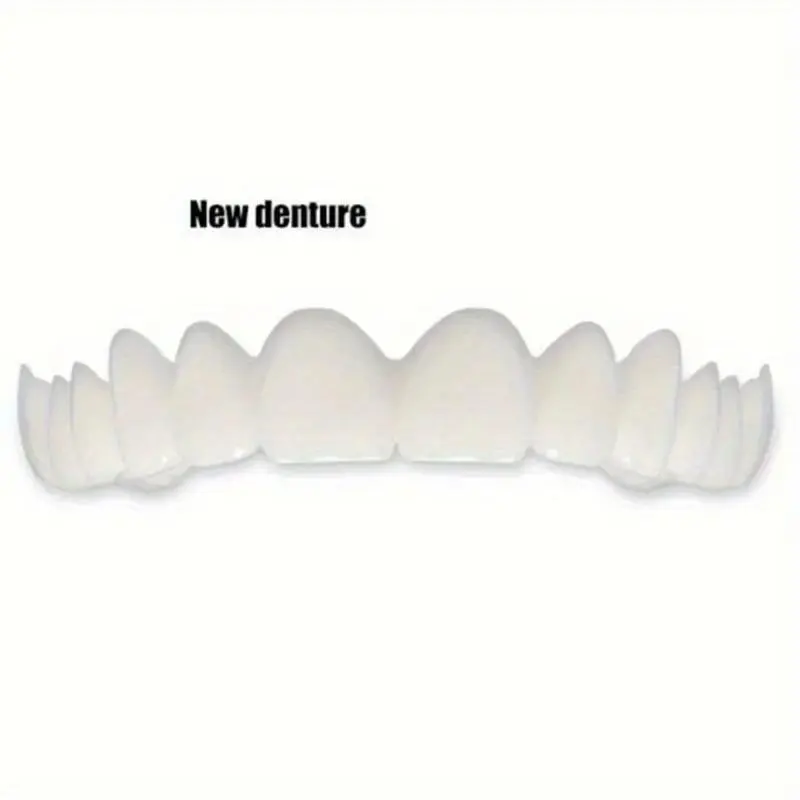 2pcs Comfortable And Flexible White Denture Veneers With Upper And Lower Denture Accessories, Unisex, Easy-to-Wear Dental Accessories - The Ultimate Denture Veneer Solution To Boost Your Confidence Oral 6