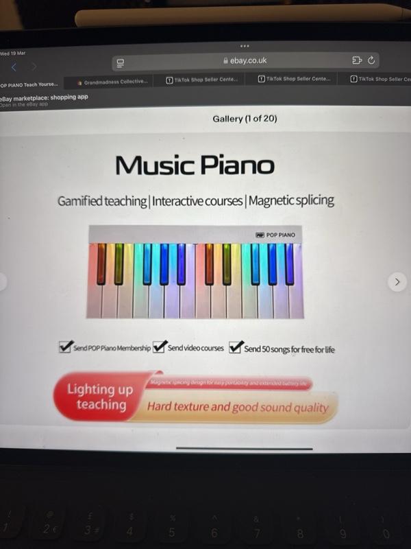 Product Introduction of Pop Piano Light Guided Teaching Keyboard 12