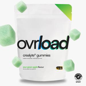 ovrload crealyte gummies - creatine gummies + electrolyte blend (one month supply)