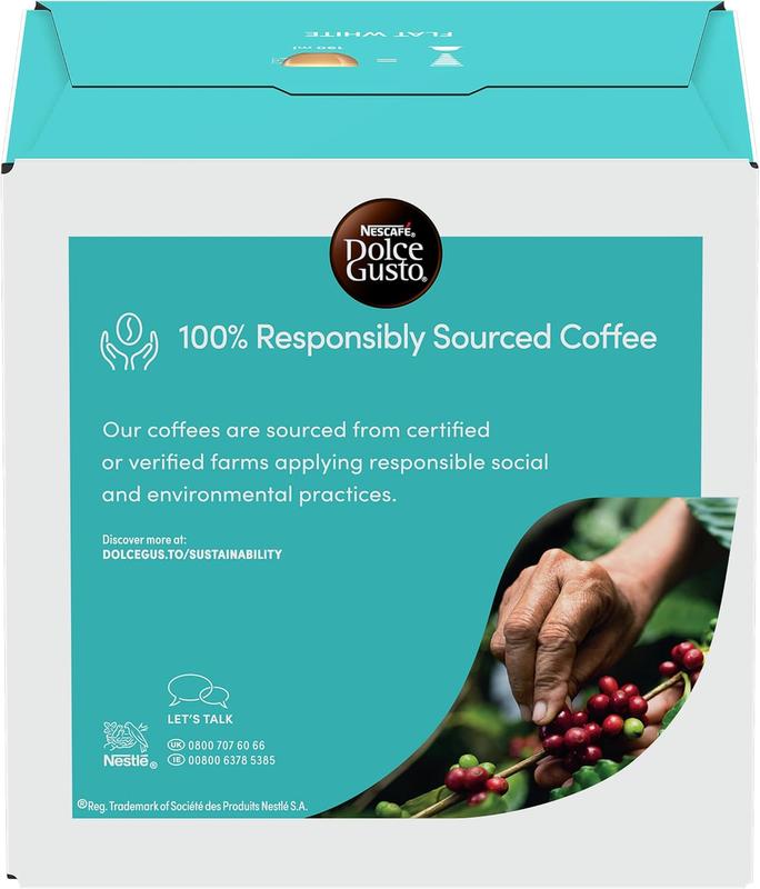 Dolce Gusto Flat White Coffee Pods - total of 48 Creamy Coffee Flavoured Pods (3 Packs) 3