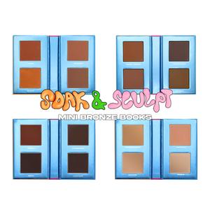 Soak & Sculpt Mini Bronze Books Powder Bronzer Palette- Made By Mitchell