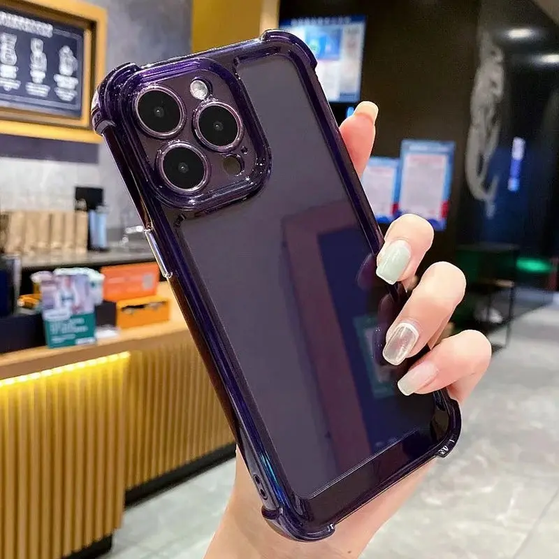 Luxury Shockproof Transparent Case for iPhone – Soft Bumper Protection & Sleek Design 1